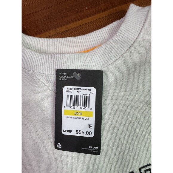 Under Armour Originators Heavyweight Short Sleeve Crew 1366413 White Mens Medium - Picture 6 of 8